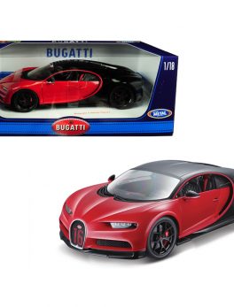 Bugatti Chiron Sport 16 Red and Black 1/18 Diecast Model Car by Bburago 11044r