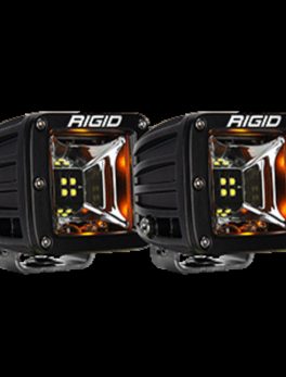 RIGID Industries Radiance Scene Lights - Surface Mount Pair - Black w/Amber LED Backlights