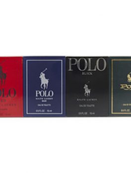 Ralph Lauren Variety 4 Piece Mini Variety With Polo and Polo Blue and Polo Black and Polo Red And All Edt .5 Oz For Men