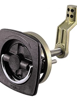 Perko Flush Latch - Non-Locking - 2.5" x 2.5" w/Offset Cam Bar and amp; Flexible Polymer Strike