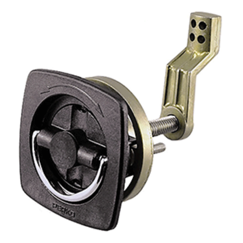 Perko Flush Latch - Non-Locking - 2.5" x 2.5" w/Offset Cam Bar and amp; Flexible Polymer Strike
