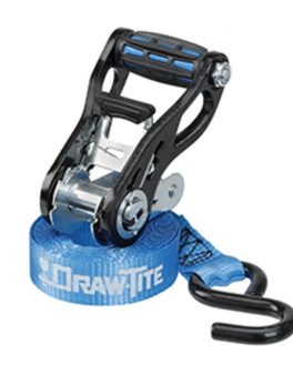 Draw-Tite Standard Duty Ratchet Tie-Down 1" Webbing w/Grip Handle and amp; Secure Hooks - 4-Pack