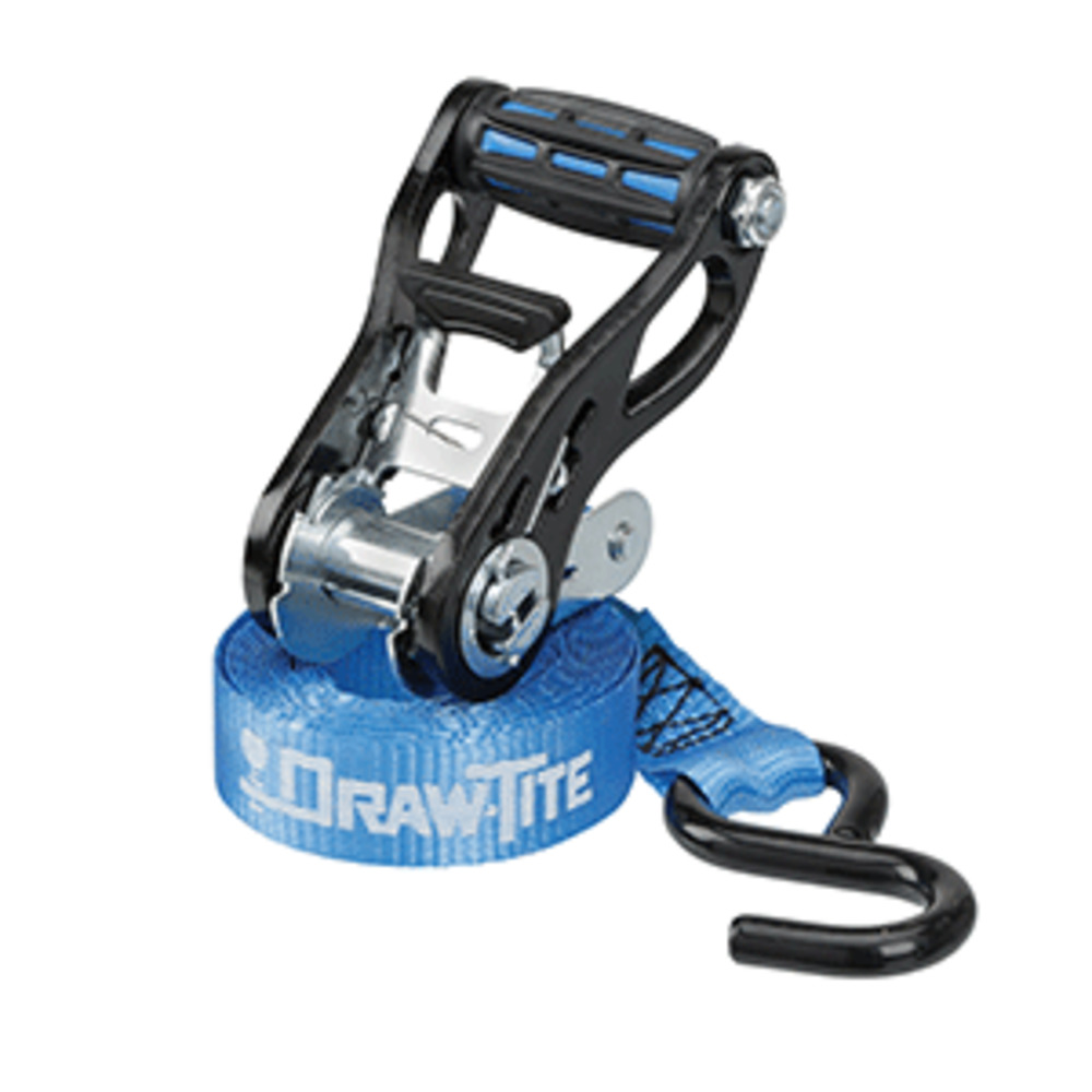 Draw-Tite Standard Duty Ratchet Tie-Down 1" Webbing w/Grip Handle and amp; Secure Hooks - 4-Pack