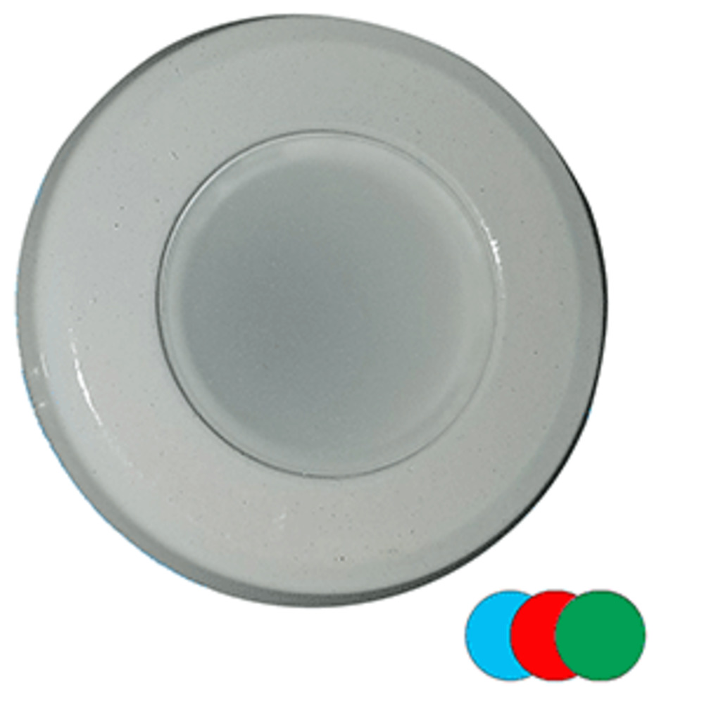Shadow-Caster Color-Changing White, Blue and amp; Red Dimmable - White Powder Coat Down Light
