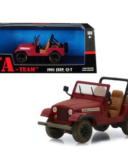 1981 Jeep CJ-7 Animal Preserve Red The A-Team (1983-1987) TV Series 1/43 Diecast Model Car by Greenlight 86528