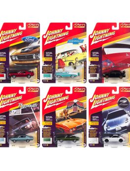 Classic Gold 2018 Release 4, Set A of 6 Cars 1/64 Diecast Models by Johnny Lightning JLCG016A
