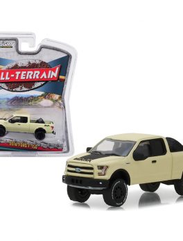 2016 Ford F-150 Baja Pickup Truck with Tire Carrier Matt Yellow All Terrain Series 7 1/64 Diecast Model Car by Greenlight 35110E