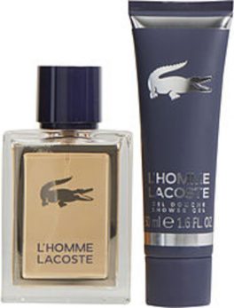 Lacoste L'homme Edt Spray 1.6 Oz and Shower Gel 1.6 Oz For Men