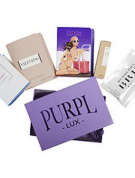 Purpl Lux Subscription Box For Women $valentino New - $escada Marine Groove - $eau De Cartier Vetiver Bleu - $l'eau D'issey Absolue - $burberry Brit Rhythm For Women