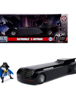 Batmobile with Batman Diecast Figure Animated Series DC Comics Series 1/24 Diecast Model Car by Jada 30916