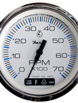 Faria Chesapeake White SS 4" Tachometer w/Suzuki Monitor - 7,000 RPM (Gas - Suzuki Outboard)