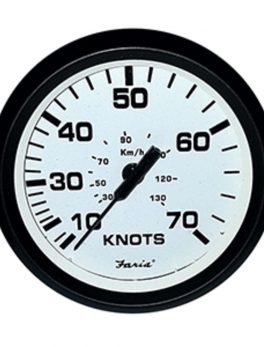 Faria 4" Speedometer (70 Knot) Mechanical Euro White