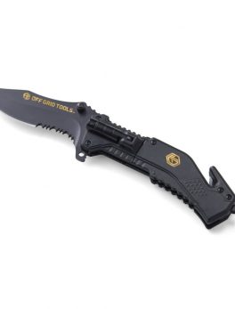 Off Grid Tools Tactical Pocket Knife with LED Flashlight