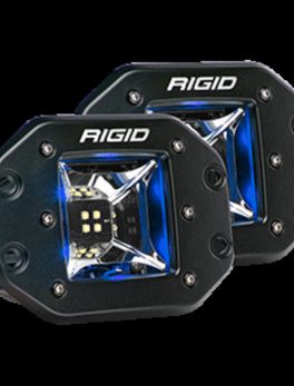 RIGID Industries Radiance Scene Lights - Flush Mount Pair - Black w/Blue LED Backlights