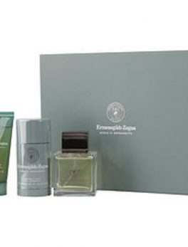 Ermenegildo Zegna Acqua Di Bergamotto Edt Spray 3.4 Oz and Hair And Body Wash 2.5 Oz and Deodorant Stick 2.1 Oz For Men