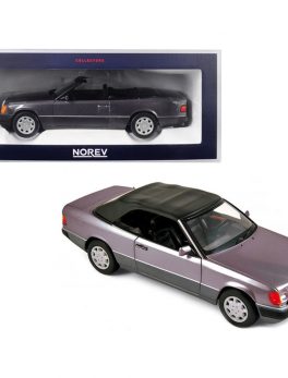 1990 Mercedes Benz 300 CE-24 Cabriolet Metallic Purple 1/18 Diecast Model Car by Norev 183567