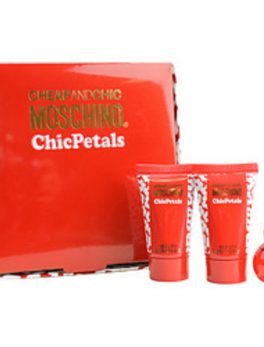 Moschino Cheap and Chic Petals Edt .16 Oz Mini and Body Lotion .8 Oz and Shower Gel .8 Oz For Women