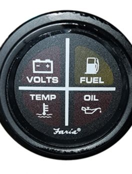 Faria Heavy-Duty 2" Warning Light Indicator (4-Icon) - Black *Bulk Packaging