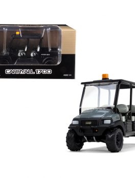 Club Car Carryall 1700 4x4 with Tilting Box Dark Gray/ Black 1/34 Diecast Model by First Gear 10-4157