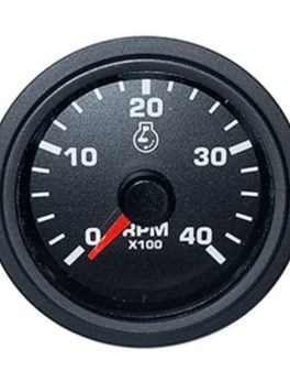 Faria 2" Tachometer Variable Frequency 4000 RPM Gauge - Black - Bulk Packaging