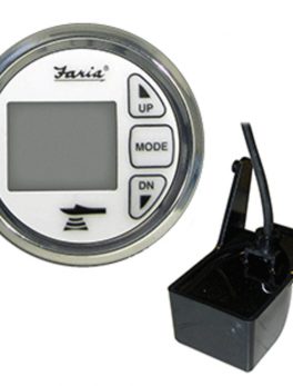 Faria 2" Dual Depth Sounder w/Air and amp; Water Temp Transom Mount Transducer - Chesapeake SS White