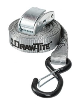 Draw-Tite Cambuckle Tie Down w/Hooks 1" x 10 and #39; - Grey Web
