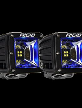 RIGID Industries Radiance Scene Lights - Surface Mount Pair - Black w/Blue LED Backlight
