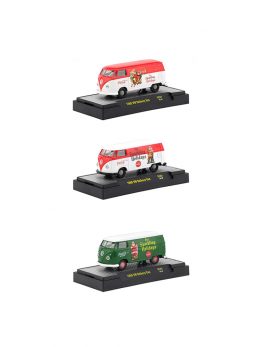 Coca-Cola Santa Claus Release Set of 3 Cars Limited Edition to 4800 pieces Worldwide Hobby Exclusive 1/64 Diecast Models by M2 Machines 52500-SC01