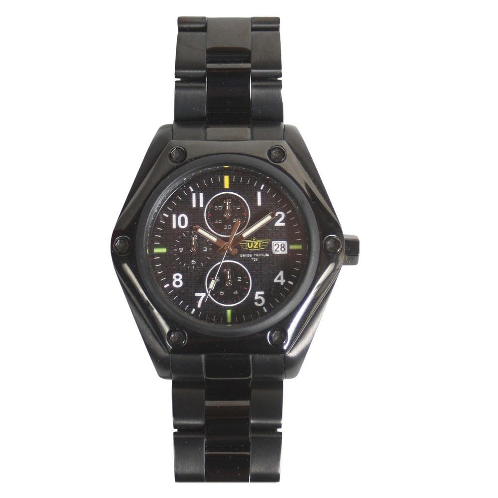 UZI Ballistic Chronograph Tritium Watch-Blck Dial Zulu Strap
