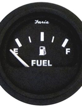 Faria 2" Heavy-Duty Fuel Level Gauge - Black w/Black Bezel