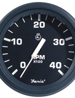 Faria 4" HD Tachometer (4000 RPM) Diesel (Mech Takeoff and amp; Var Ratio Alt) - Black