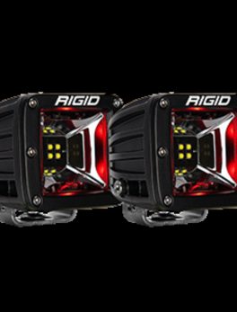 RIGID Industries Radiance Scene Lights - Surface Mount Pair - Black w/Red LED Backlight