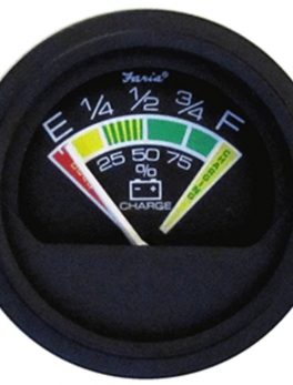 Faria Heavy-Duty 2" Battery Condition Indicator - 12 VDC - Black *Bulk Case of 24*