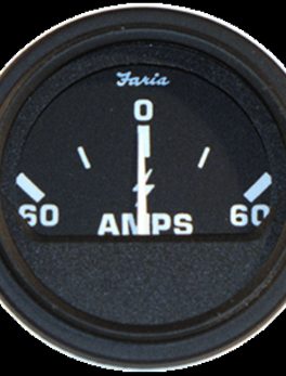 Faria 2" Heavy-Duty Ammeter (60-0-60) - Black