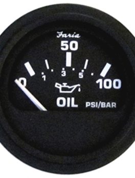 Faria Heavy-Duty 2" Oil Pressure Gauge (80 PSI) - Black