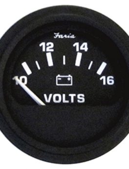 Faria 2" Heavy-Duty Voltmeter (10-16 VDC) - Black