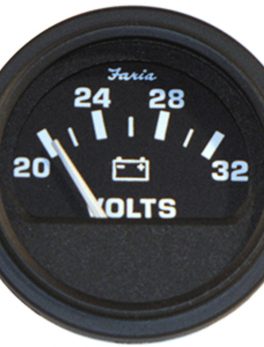 Faria 2" Heavy-Duty Voltmeter (14-32 VDC) - Black