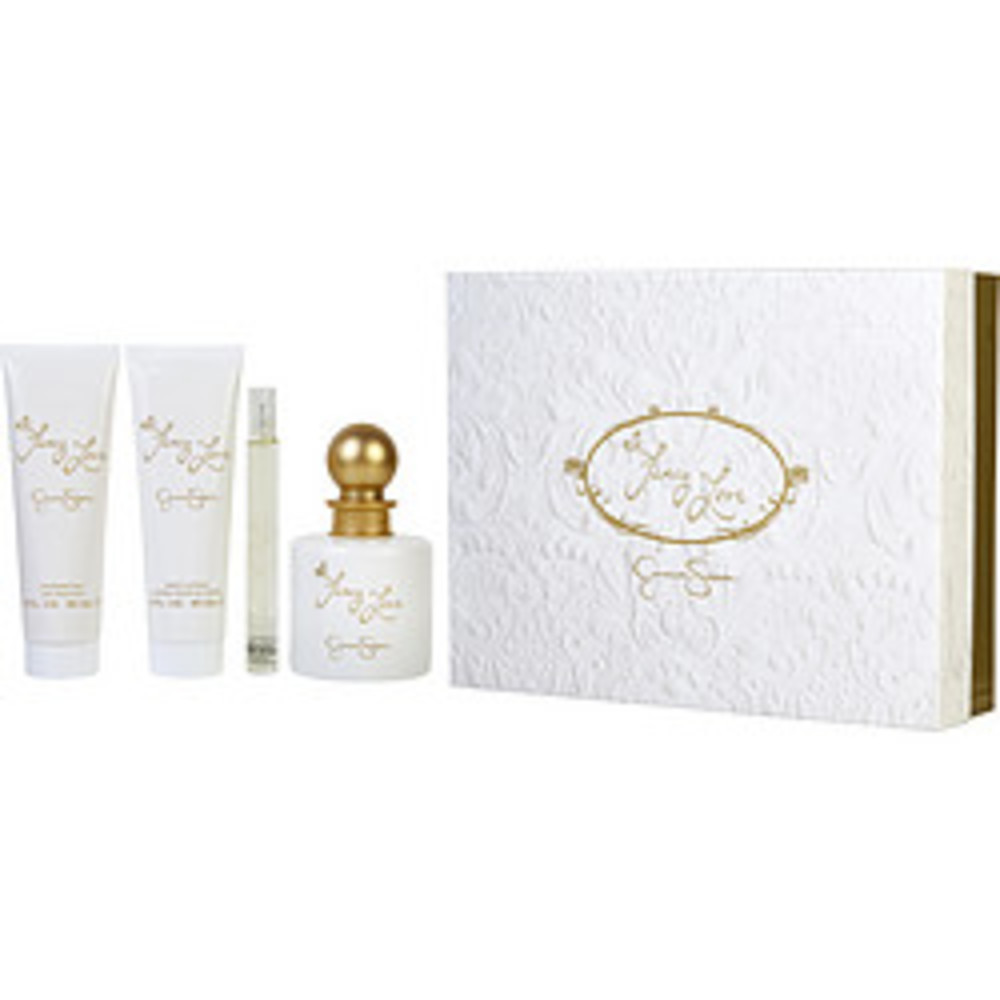 Fancy Love Eau De Parfum Spray 3.4 Oz and Body Lotion 3 Oz and Shower Gel 3 Oz and Eau De Parfum Spray Mini .34 Oz For Women