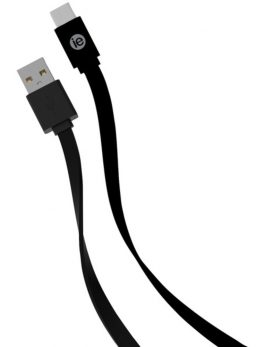 iEssentials IEN-FC4C-BK Flat USB-C to USB-A Cable, 4ft (Black)