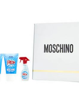 Moschino Fresh Couture Edt .17 Oz Mini and Body Lotion .8 Oz and Shower Gel .8 Oz For Women
