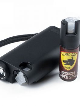 Guard Dog All-In-One Stun Gun Flashlight Pepper Spray -Blck