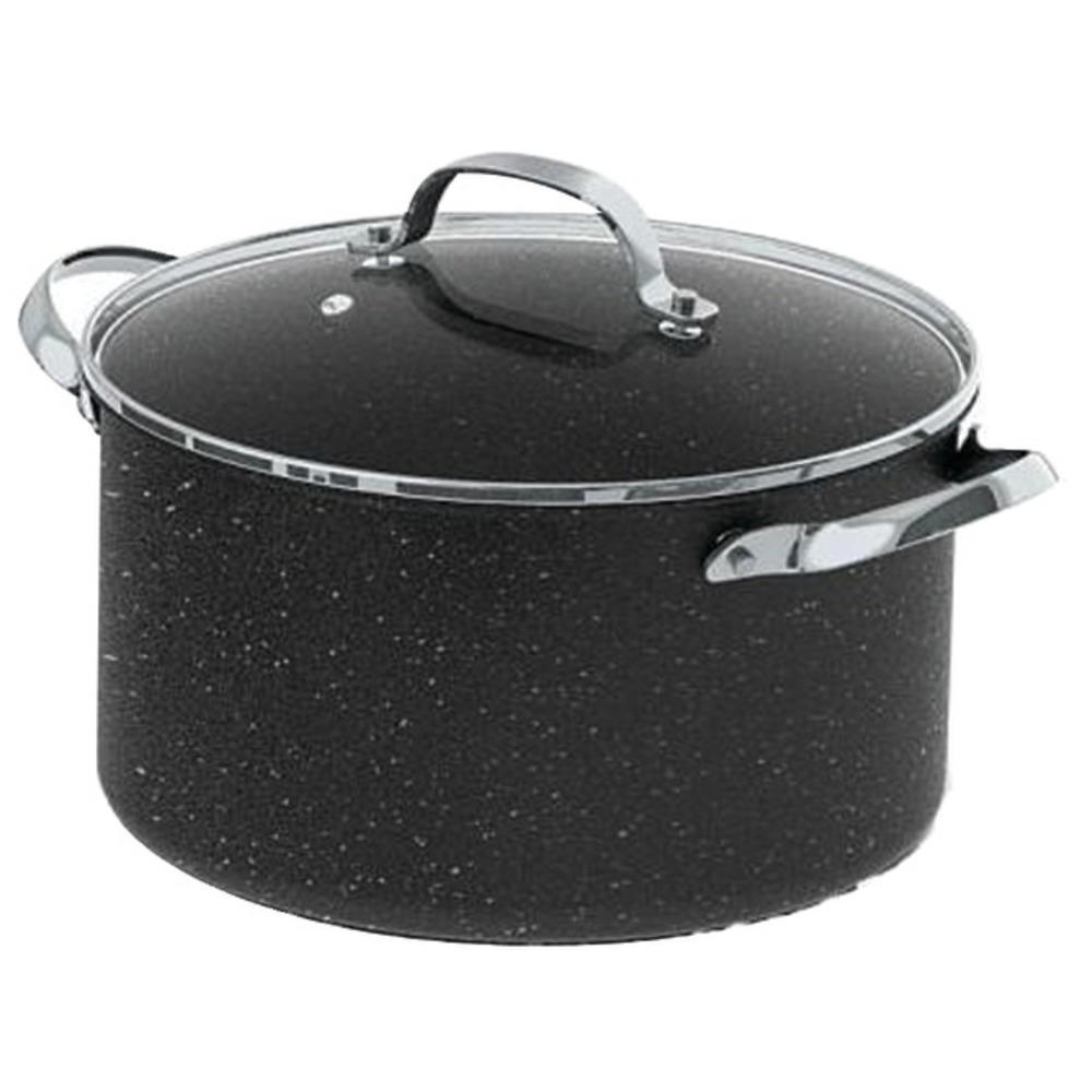 THE ROCK by Starfrit 060317-002-0000 THE ROCK by Starfrit 6-Quart Stockpot/Casserole with Glass Lid and Stainless Steel Handles