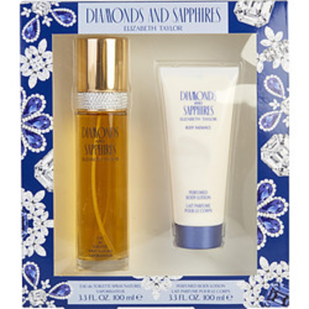 Diamonds and Sapphires Edt Spray 3.3 Oz and Body Lotion 3.3 Oz For Women