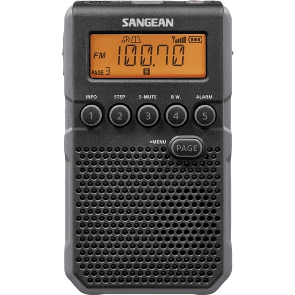 Sangean DT-800BK AM/FM/NOAA Weather Alert Pocket Radio (Black)