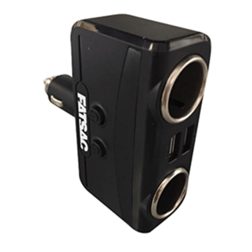 FATSAC Dual Socket 12/24V w/Dual USB Ports