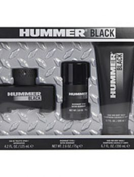 Hummer Black Edt Spray 4.2 Oz and Hair And Body Wash 6.7 Oz and Deodorant Stick 2.6 Oz For Men
