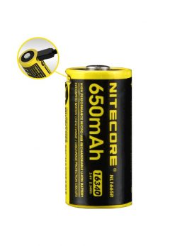 NITECORE NL1665R 650mAh 16340 MicroUSB RCHRGBL Li-ionBattery