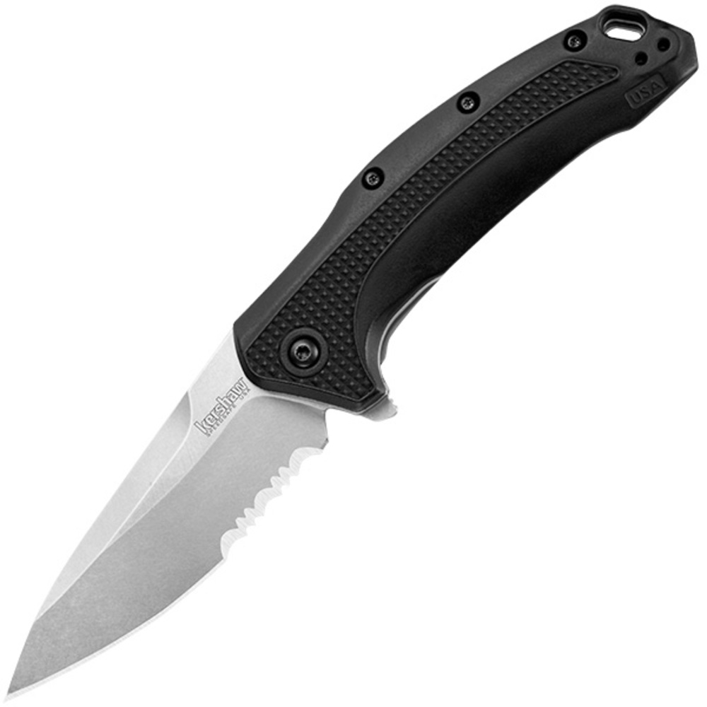 Kershaw Link Assisted 3.25 in Stonewash Comboedge GFN Handle
