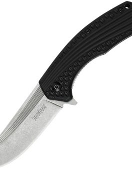Kershaw Portal Assisted 3.37 in Stonewash Plain GFN Handle