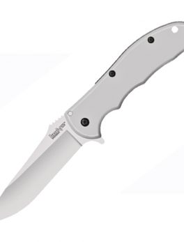 Kershaw Volt Assisted 3.44 in Bead Blast Plain SS Handle
